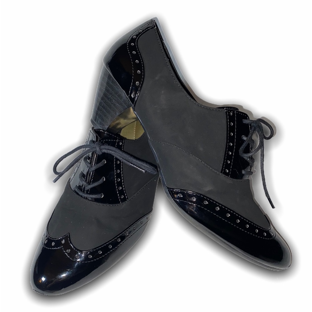SOFT STYLE Hush Puppies Gianna Black Oxford Heels